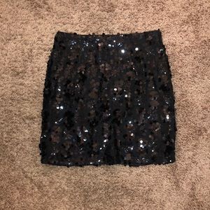 superdown black sequin mini skirt